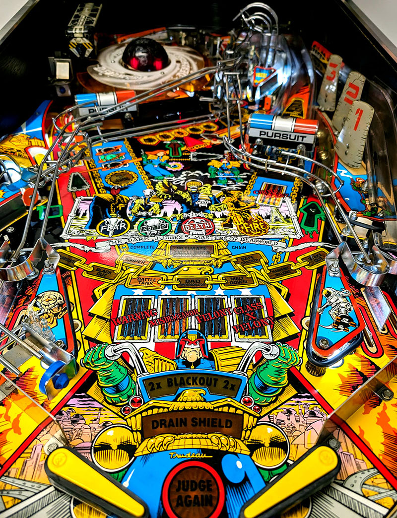 Judge Dredd Pinball Machine - Playfield View